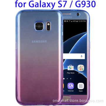 Protective Case for Samsung Galaxy S7 Case, ouble-sided Gradient Color TPU Cover for Galaxy S7